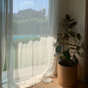 Restoration Hardware linen sheers (4 panels) 50" x 96" in Warm White